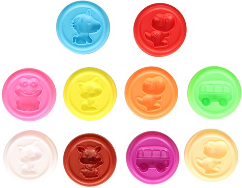 Clay play set 10 colors - creative modeling clay for kids from 3 years-3