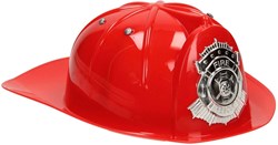 Firefighter helmet toy red with emblem for children