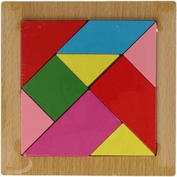 Lobbes wooden tangram puzzle educational toy multi colored