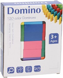 Wooden domino blocks toy set 120 pieces creative play