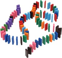 Wooden domino blocks toy set 120 pieces creative play-3