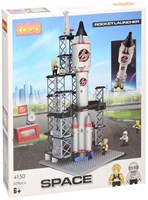 Construction set rocket launch station building blocks space toy 309pcs
