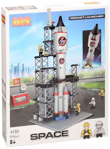 Construction set rocket launch station building blocks space toy 309pcs