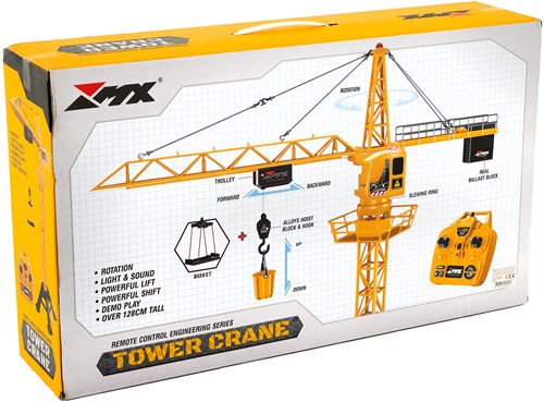 Remote control crane toy RC yellow 128cm with controller-2