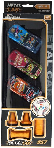 Albatros Hengelsport toy race car Pull Back stunt set 3 pieces