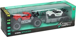 Albatros Hengelsport friction car toy set - 3 vehicles red black
