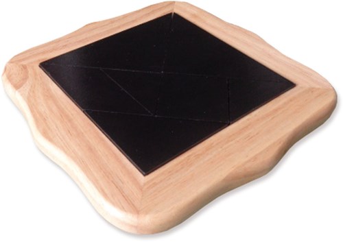HOT Games Tangram SolidWood Blank.m.zw.stenen 22cm