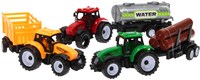 Toy tractor farm set 3-piece plastic tractors playset