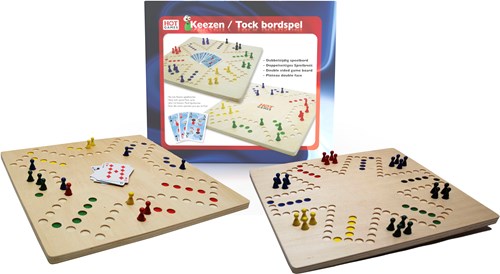 HOT Games wooden Keezen board game - Family game for 4 to 6 players