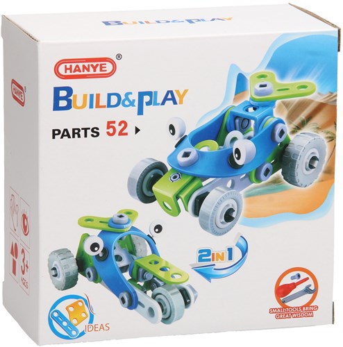 Building and Playset race cars 2in1 - construction toy 52 pieces