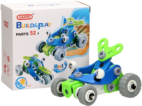 Building and Playset race cars 2in1 - construction toy 52 pieces-3