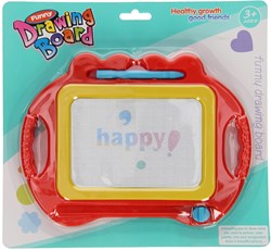 Lobbes magnetic drawing board red with handles for kids