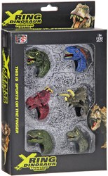 Dinosaur finger puppets 3D toy set multicolor cardboard