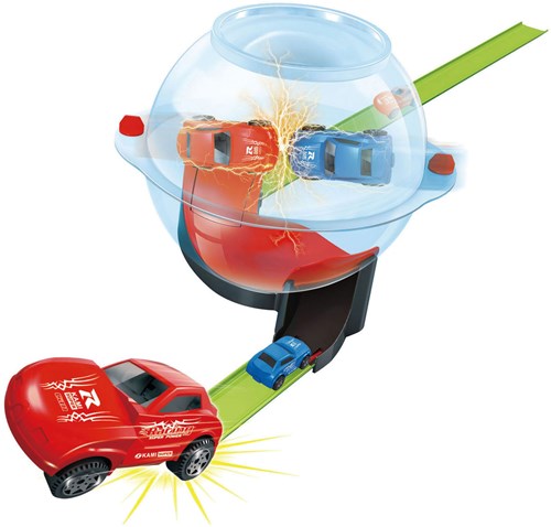Lobbes racetrack toy Rapid World launcher set fishbowl cars-2