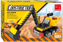 Lobbes construction set excavator toy building kit 75-piece plastic