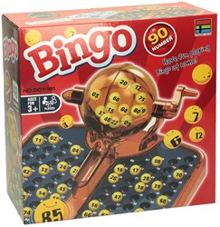 Bingo machine toy with cards for kids and family fun