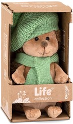 Orange Toys plush hedgehog with green beret - cuddly toy