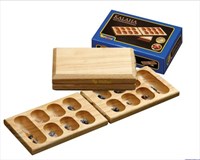 Philos Kalaha travel game wooden - strategic board game for kids