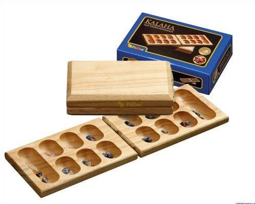 Philos Kalaha travel game wooden - strategic board game for kids