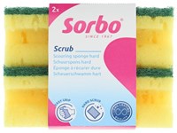 Sorbo XL scouring sponge with grip - 2 pieces cleaning sponge