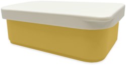 Smikkels lunchbox with silicone lid 900ml yellow - durable lunch container