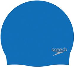 Speedo junior silicone swim cap - blue - kids swimming accessory