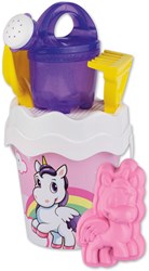 Androni Giocattoli unicorn bucket set beach toy 17cm blue