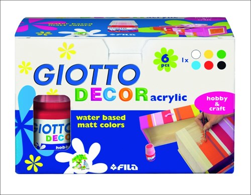 Giotto acrylic paint set - Decor Acrylic 6x25 ml for creative painting