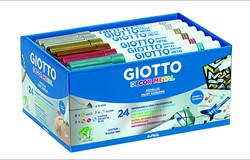 Giotto Schoolpack 24 crayons de couleur Giotto Decor Metal - Couleurs métalliques (8 X Or, 7 X Argent, 3 X Magenta, 3 X Bronze, 3 X Bleu)