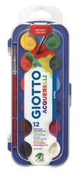 Giotto Paint Box 12 Colour Blocks 30mm with Brush