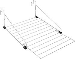 Metaltex drying rack The Hague hanging 9 meters silver grey Epotherm coating