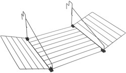 Metaltex hanging drying rack Tilburg 12 meters black - versatile clothes airer