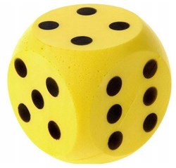 Adriatic foam dice 15x15cm toy dice game