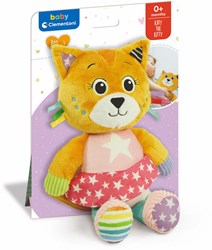Clementoni plush cat baby toy - soft cuddly cat for babies