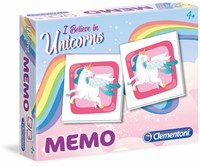 Clementoni Memo Unicorn memory game for kids unicorn theme