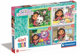 Clementoni Puzzel 4 in 1 Gabby´s Dollhouse