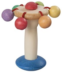 nic wooden rattle carousel organic multicolor toy