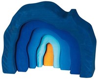 nic wooden cave toy blue - educational building set Glückskäfer