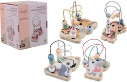 Jouéco wooden bead maze animal print educational toy