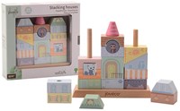 Jouéco wooden stacking houses - educational toy - Wildies Family