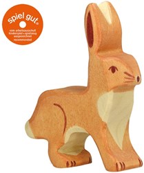 Holztiger wooden hare play figure - sustainable toy animal
