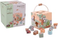 Johntoy wooden shape sorter Wildies Family pastel FSC toy-2