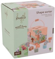 Johntoy wooden shape sorter Wildies Family pastel FSC toy-3