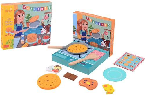 Jouéco wooden pancake playset in box - educational toy