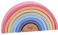 Jouéco wooden rainbow toy - 8 pieces - colorful stacking game-3