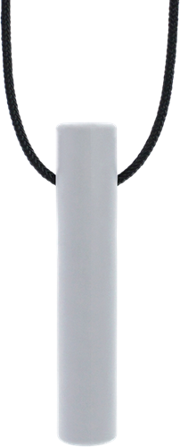 ARK Therapeutic chew necklace bite tube toy light grey standard Slanke, holle kauwketting met een extra zachte, meegevende kauwstructuur.