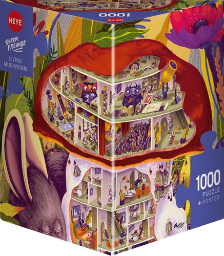Heye puzzle cartoon Living Mushroom 1000 pieces - jigsaw puzzle-2