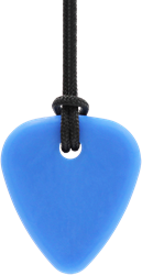 ARK Therapeutic chew necklace sensory toy guitar pick XXT blue Klein en dun kauwsieraad, discreet voor tieners en volwassenen.