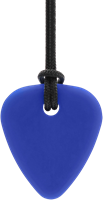 ARK Therapeutic chew necklace guitar pick sensory toy dark blue Klein en dun kauwsieraad, discreet voor tieners en volwassenen.