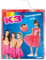 K3 mermaid dress up costume for kids 9-11 years orange